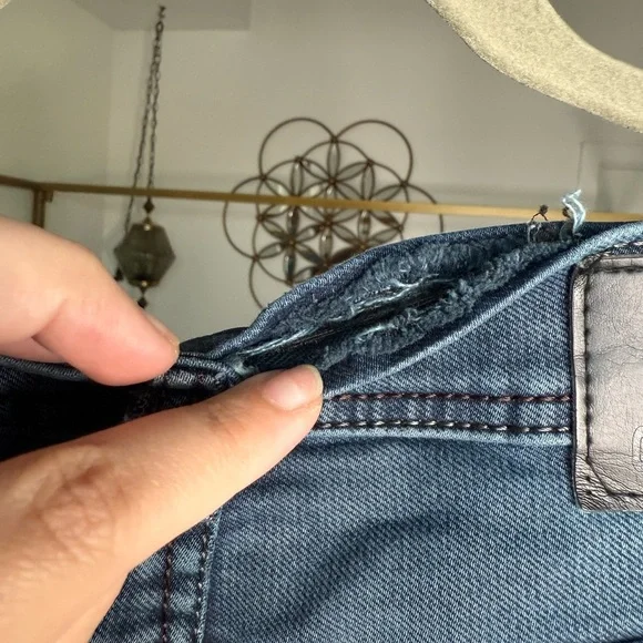 G-STAR RAW Men’s Skinny Jeans Dark Blue w/ Pleated Moto Detail Size 36 Denim Y2K - Picture 14 of 15